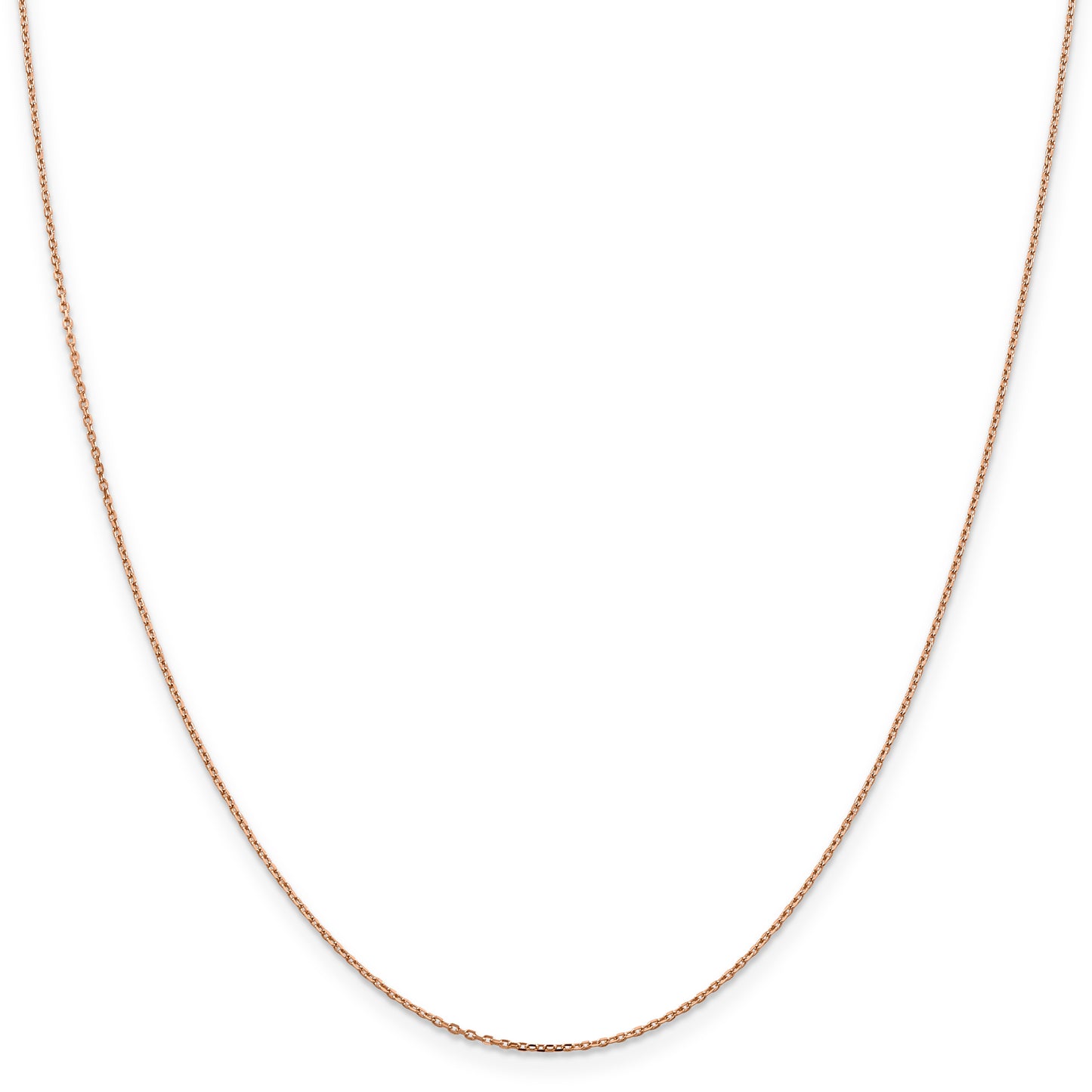 14k Rose Gold 1.0mm D/C Cable Chain