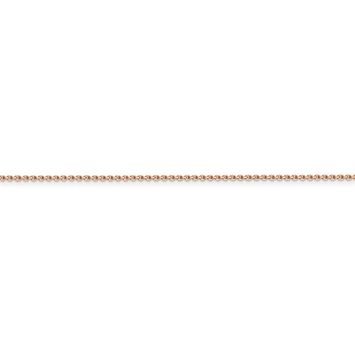 14k Rose Gold 1.4mm D/C Cable Chain