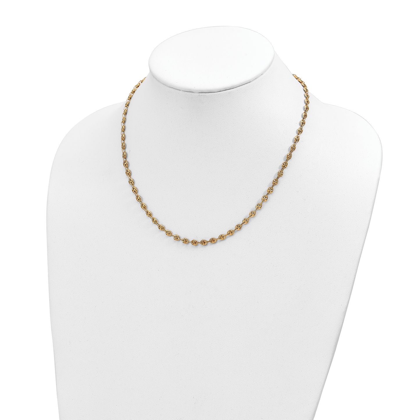 14K Polished Fancy Link Necklace