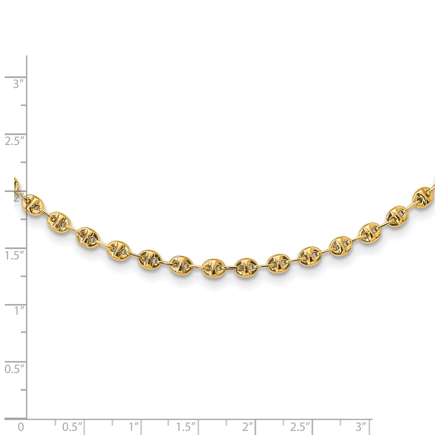14K Polished Fancy Link Necklace