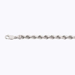 10K 5MM WHITE GOLD SOLID DC ROPE 20" CHAIN NECKLACE (AVAILABLE IN LENGTHS 7" - 30")