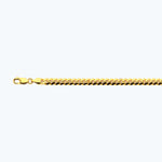 18K 6MM YELLOW GOLD SOLID MIAMI CUBAN 18" CHAIN NECKLACE (AVAILABLE IN LENGTHS 7" - 30")