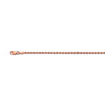 14K 2.5MM ROSE GOLD SOLID DC ROPE 26" CHAIN NECKLACE (AVAILABLE IN LENGTHS 7" - 30")