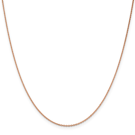 14k Rose Gold 1.4mm D/C Cable Chain