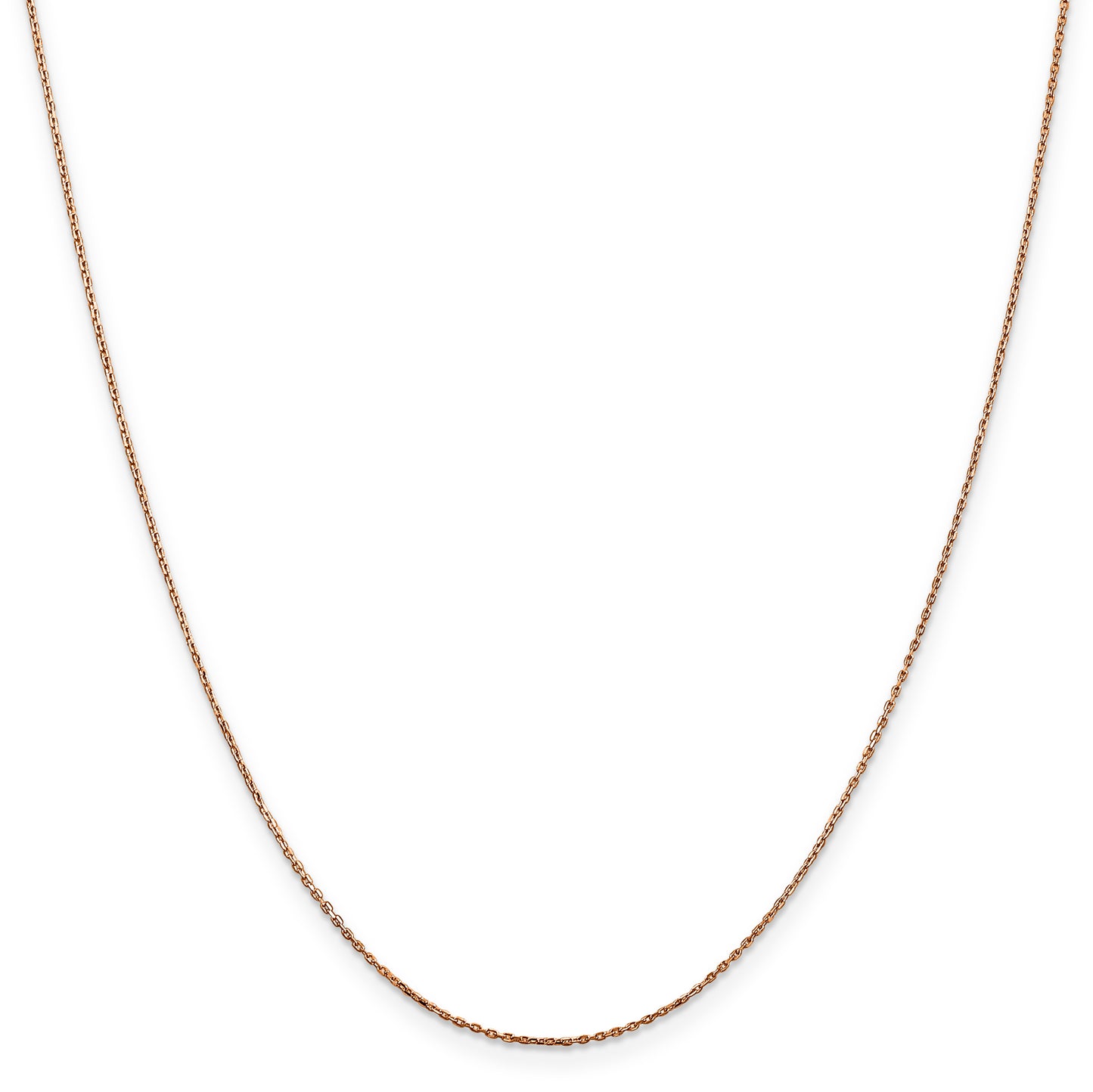 14k Rose Gold .8mm D/C Cable Chain