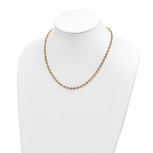 14K Polished Fancy Link Necklace