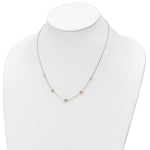 14K Tri-Color D/C Beads Beaded Chain Necklace